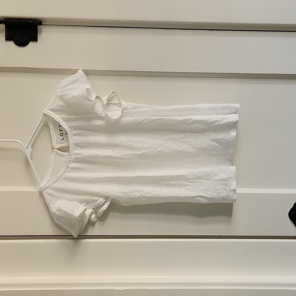 LOFT linen flutter sleeve shirt